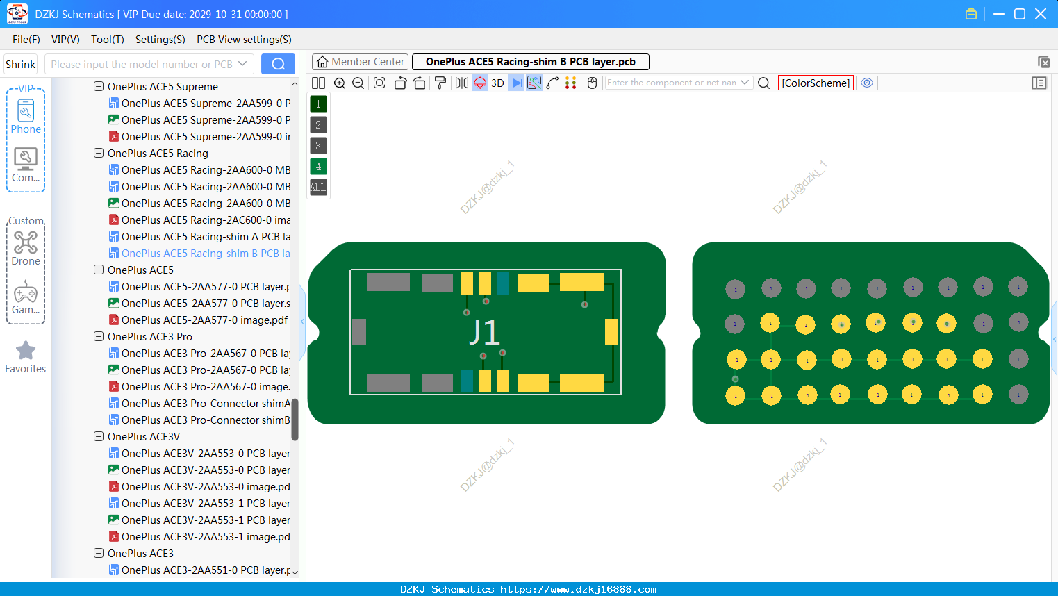 OnePlus ACE5 Racing-shim B PCB Layer